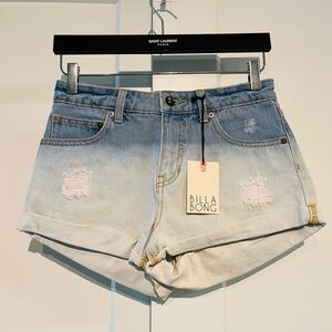 *NWT* Billabong 26 Blue Jean Shorts with Ombre Effect